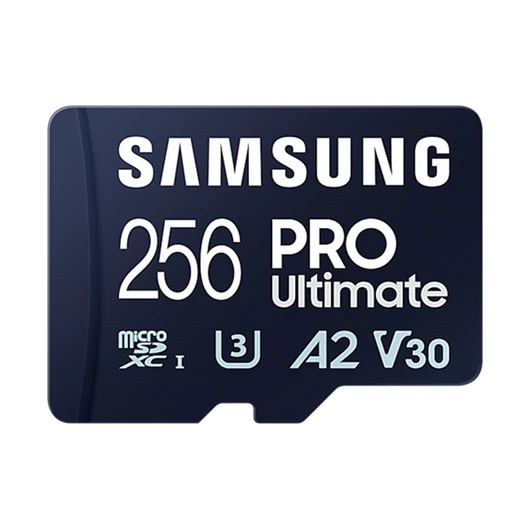 SAMSUNG Memóriakártya, PRO Ultimate 256GB, Class 10, V30, A2, Grade 3 (U3), R200 / W130