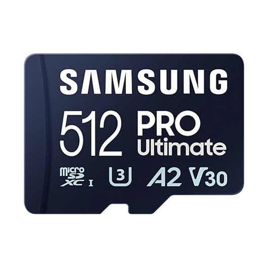 SAMSUNG Memóriakártya, PRO Ultimate 512GB, Class 10, V30, A2, Grade 3 (U3), R200 / W130