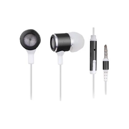 GEMBIRD MHS-EP-001 Gembird Stereo metal earphones with microphone and volume control, black-white