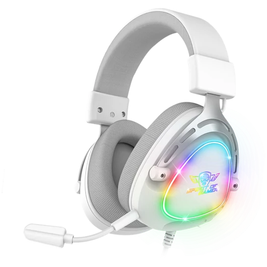Spirit of Gamer Fejhallgató - ELITE H40 White (MultiPlatform, RGB, 3.5mm Jack, mikrofon, hangerőszabályzó, nagy-párnás)