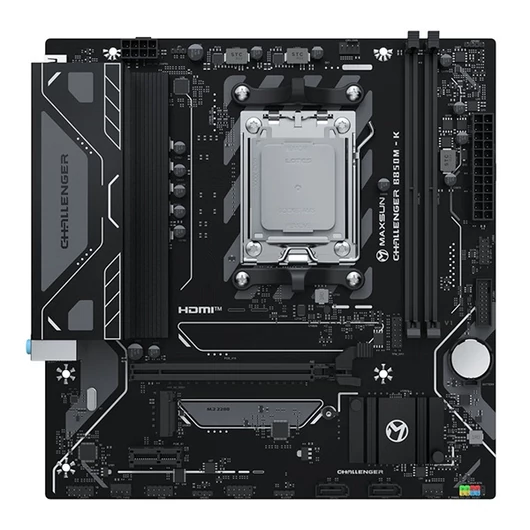 Maxsun Alaplap - AMD MS-CHALLENGER B850M-K AM5 (B850, mATX, 2xDDR5 8000MHz, 2xSATA3, M.2, HDMI)
