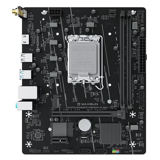 Maxsun Alaplap - Intel MS-CHALLENGER H610M-H V1 WIFI s1700 (H610, mATX, 2xDDR4 3200MHz, 2xSATA3, M.2, HDMI, D-sub)