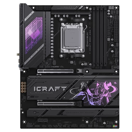 Maxsun Alaplap - AMD MS-ICRAFT B850 AIGA AM5 (B850, ATX, 4xDDR5 8400MHz, 2xSATA3, 4xM.2, HDMI, DP)