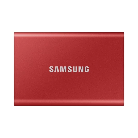 Samsung Külső SSD 500GB - MU-PC500R / WW (T7 external, piros, USB 3.2, 500GB)