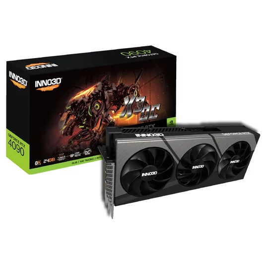 Inno3D GeForce RTX 4090 24GB X3 OC videokártya (N40903-246XX-18332989)