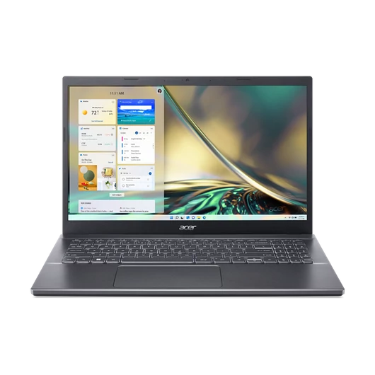 ACER Aspire A515-57-564T, 15.6" FHD IPS, Intel Core i5-12450H, 16GB, 512GB SSD, UMA, DOS, fekete