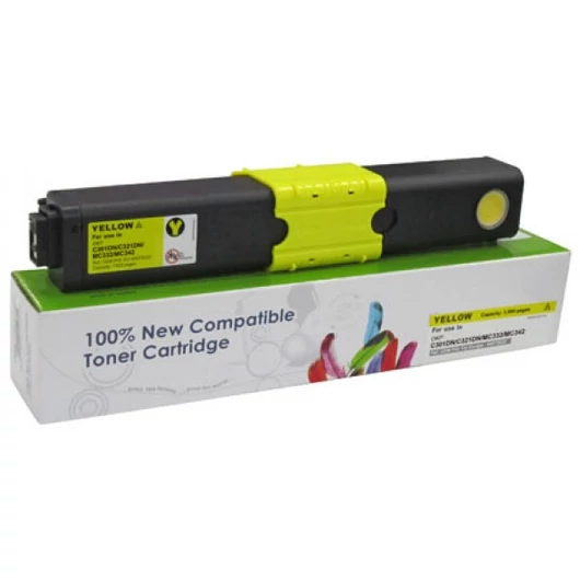 Utángyártott OKI C301,321,531 Toner Yellow 1.500 oldal kapacitás CartridgeWeb Cartridge WEB