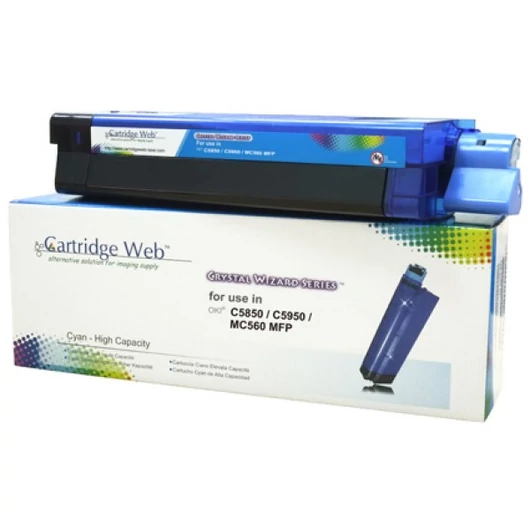 Utángyártott OKI C5850/C5950 Toner Cyan 6.000 oldal kapacitás CartridgeWeb Cartridge WEB