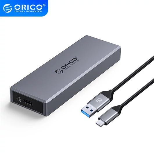 Orico Külső M.2 ház - CM2C3-GY (USB-C 3.1-> M.2 NVMe, Max.: 2TB, 10 Gbps, szürke)