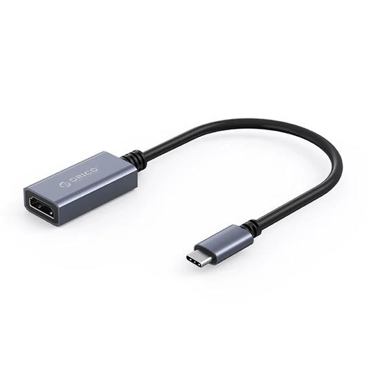 Orico kábel átalakító - CTH-GY /118/ (USB-C to HDMI, 4K / 60Hz, szürke)