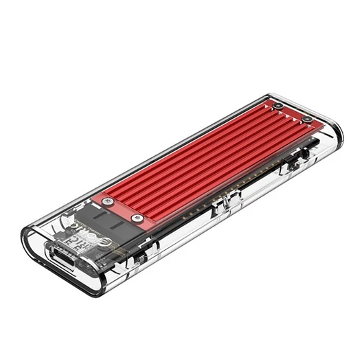 Orico Külső M.2 ház - TCM2-C3-RD / 18/ (USB-C 3.1 -> M.2 NVMe, Max.: 2TB, 10 Gbps, piros)