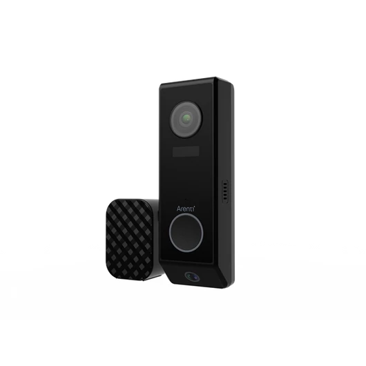 Arenti Ajtócsengő - P10 (3MP + 2MP, kültéri, IP65, IR10m, 5200mAh, wifi, microSD, mikrofon, hangszóró, csengő)