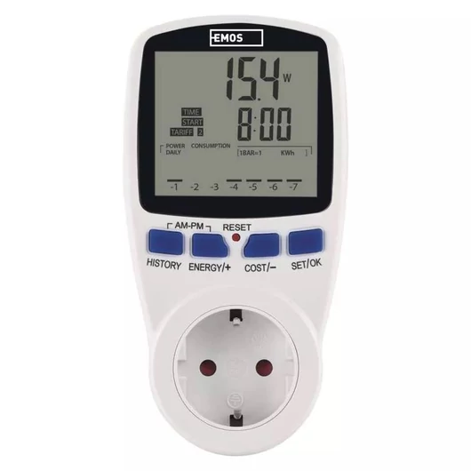 Emos FHT 9999 digitális fogyasztásmérős aljzat (P5822)