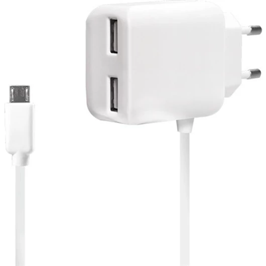 LogiLink Wall Charger 2 + 1 Port 10.5W univerzális hálózati töltő adapter fehér