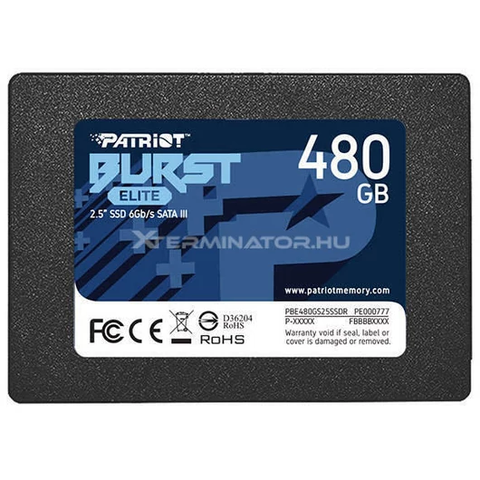 SSD 480GB 2,5" SATA3 Patriot Burst Elite  PBE480GS25SSDR