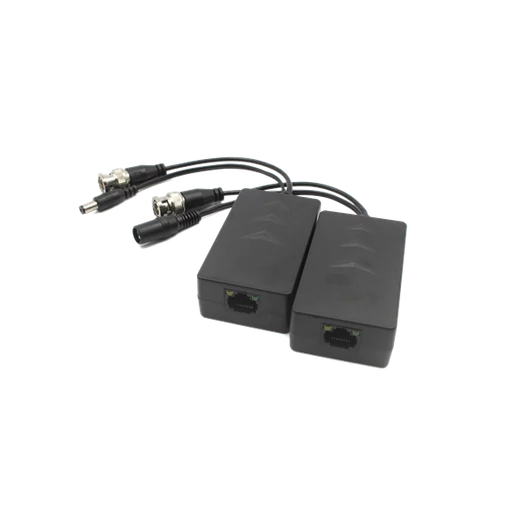 Dahua Video Balun + táp - PFM801-4MP-B10 (HDCVI, 2MP 200m, Cat5e / Cat6; 10db / csomag, 24–36 VDC in - 12V out)