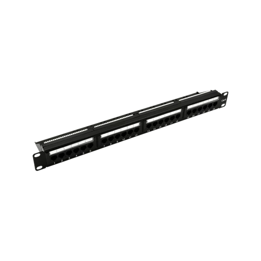 Walisec patch panel - PP-P6U2401 (24 port, Cat6, 1U, árnyékolatlan, fekete)