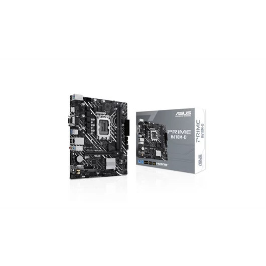 Asus Alaplap - Intel PRIME H610M-D (H610, 2xDDR5 5600MHz, 1Gb LAN, 4xSATA3, 1xM.2, HDMI + VGA)
