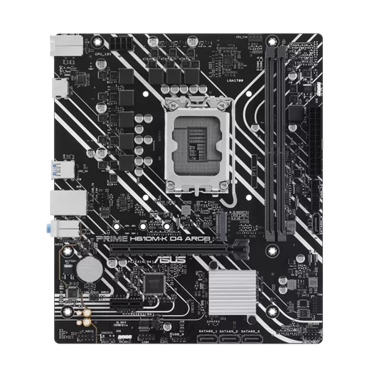Asus Alaplap - Intel PRIME H610M-K D4 ARGB s1700 (H610, 2xDDR4 3200MHz, 4xSATA3, 1xM.2, HDMI)