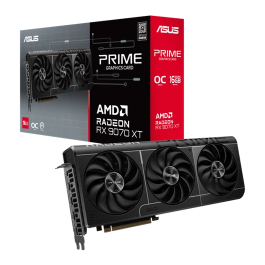 Asus Videokártya - AMD PRIME-RX9070XT-O16G (16384MB, GDDR6, 256bit, HDMI, 3xDP)