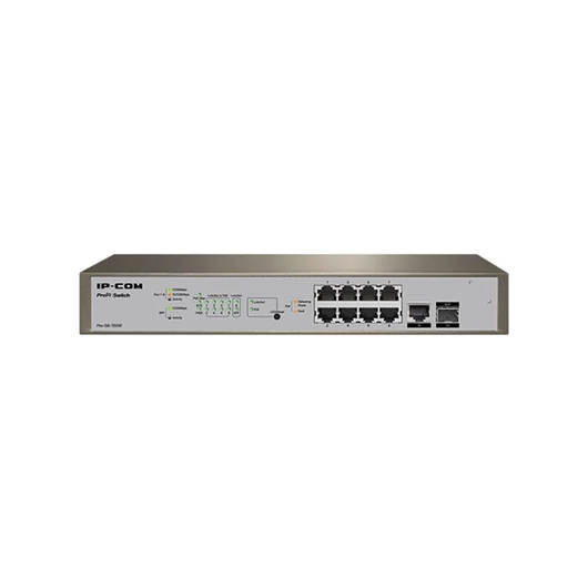 IP-COM Switch Vezérelhető PoE - PRO-S8-150W (8x1Gbps + 1x1Gbps SFP + 1x1Gbps; 8 af / at PoE+ port; 130W)