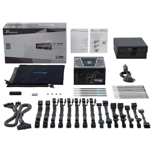 Tápegység Seasonic Prime TX-1000 1000W 14cm ATX BOX 80+ Titanium Moduláris