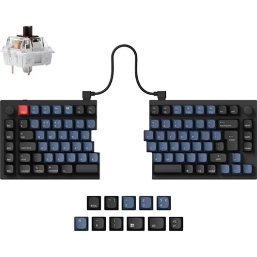 Keychron Q11 Swappable RGB Backlight Brown Switch Knob Version - Black-UK