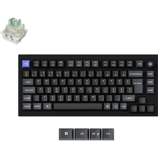Keychron Q1 HE 8K USB magyar Ultra-fast Lime Magnetic mechanikus billentyűzet fekete