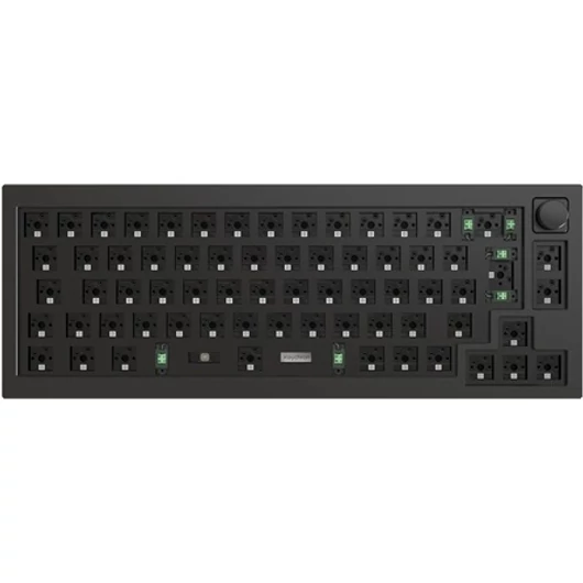 Keychron Q2 Swappable RGB Backlight Knob ISO USB gaming billentyűzet barebone fekete (Bontott!)