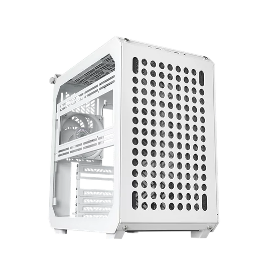 COOLER MASTER Ház Mid ATX QUBE 500 FLATPACK WHITE EDITION, 1db Ventilátorral, Tápegység nélkül, fehér