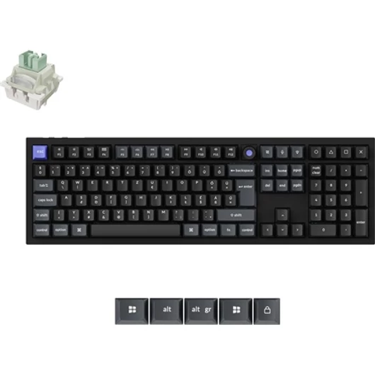 Keychron Q6 HE 8K USB magyar Ultra-fast Lime Magnetic mechanikus billentyűzet fekete