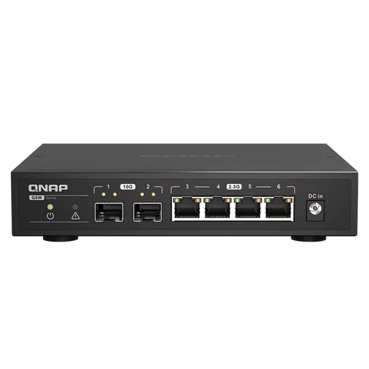 QNAP Switch 4x2500Mbps + 2x10000Mbps SFP + , Nem Menedzselhető, Asztali - QSW-2104-2S