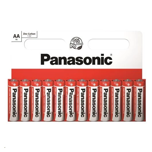 Panasonic 1.5V Cink AA ceruza elem Red Zinc (12db / csomag)  (R6RZ/12HH)