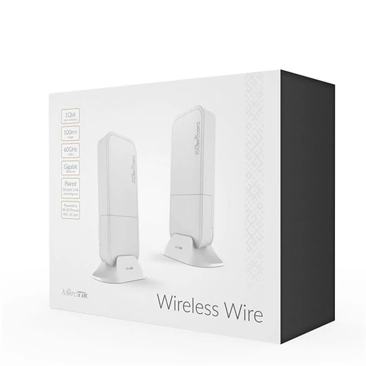 MIKROTIK Wireless Wire Access Point Point-to-Point, 60GHz, 1x1000Mbps, kültéri -  RBWAPG-60ADKIT (2db / csomag)