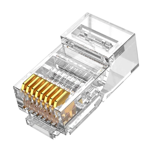 Walisec csatlakozó - RJ45-6U (RJ45, Cat6, árnyékolatlan, 8P8C, aranyozott) 100db / csomag