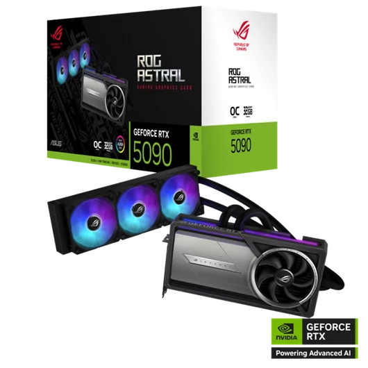 Asus Videokártya - nVidia ROG-ASTRAL-LC-RTX5090-O32G-GAMING (32768MB, GDDR7, 512bit, 2xHDMI, 3xDP)