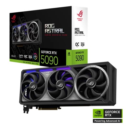 Asus Videokártya - nVidia ROG-ASTRAL-RTX5090-O32G-GAMING (32768MB, GDDR7, 512bit, 2xHDMI, 3xDP)