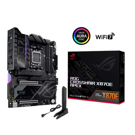 Asus Alaplap - AMD ROG CROSSHAIR X870E APEX AM5 (X870, ATX, 2xDDR5 9600 + MHz, 4xSATA3, 5x M.2, 2xUSB4)