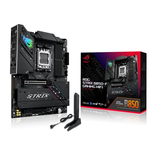 Asus Alaplap - AMD ROG STRIX B850-F GAMING WIFI AM5 (B850, ATX, 4xDDR5 8000 + MHz, 2xSATA3, 4x M.2, HDMI + DP)