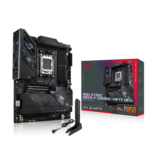 Asus Alaplap - AMD ROG STRIX B850-F GAMING WIFI7 NEO AM5 (B850, ATX, 4xDDR5 8400 + MHz, 2xSATA3, 4x M.2, HDMI)
