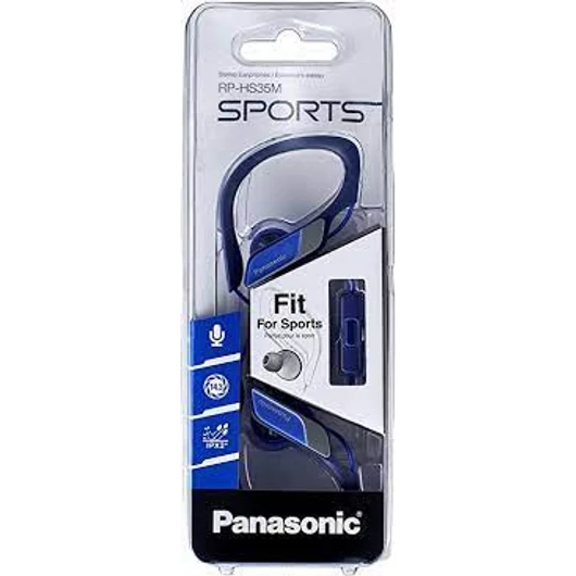 Panasonic RP-HS35ME fül mögé helyezhető, kék-fekete vezetékes sport fülhallgató