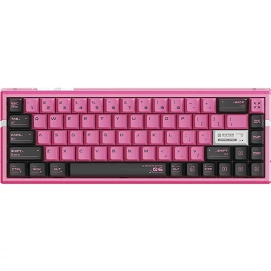 ATK RS6 Ultra Sakura Warrior  USB-C angol gaming mechanikus billentyűzet rózsaszín-fekete