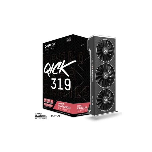 XFX Radeon RX 6750 XT 12GB SPEEDSTER QICK 319 videokártya (RX-675XYJFDP)