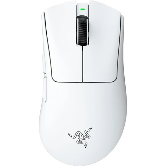 Razer Egér - DeathAdder V4 Pro White (Optikai, 45000DPI, 6 gomb, harisnyázott kábel, fehér)