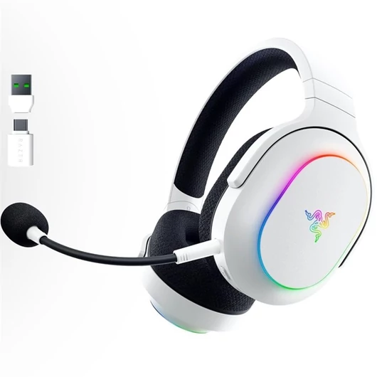 Razer Fejhallgató - Barracuda X Chroma White (Bluetooth, mikrofon, hangerőszabályzó, fehér)