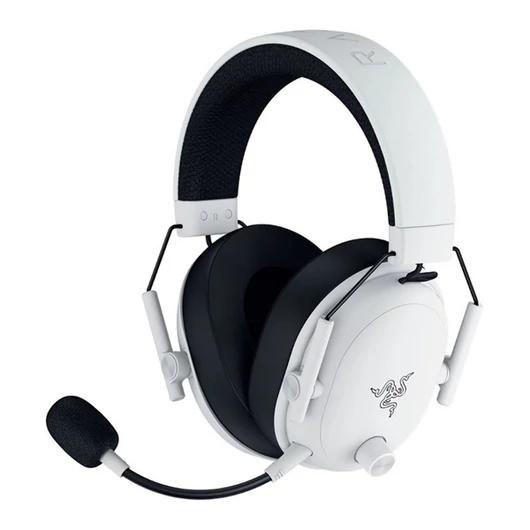 Razer Fejhallgató - Blackshark V3 White (Bluetooth, mikrofon, hangerőszabályzó, fehér)