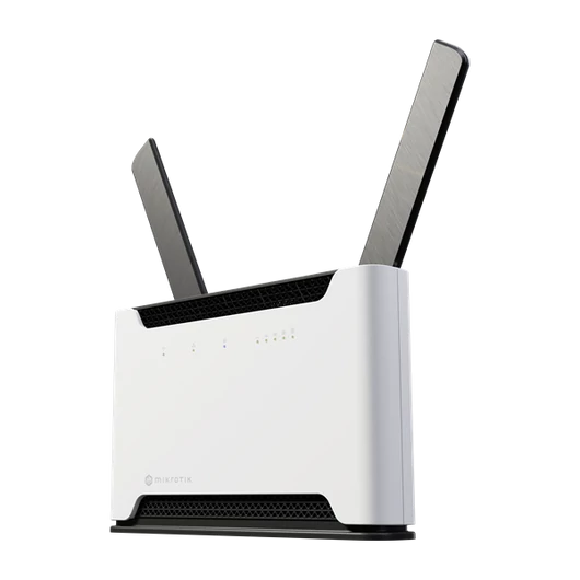 MIKROTIK Wireless Router DualBand, 4x1000Mbps+ 1x2,5Gbps, Chateau LTE18, 1xMicroSIM,Asztali -S53UG + 5HaxD2HaxD-TC&EG18-EA