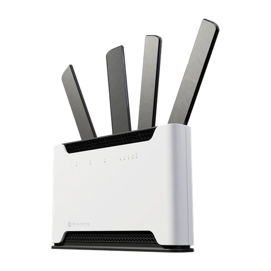 MIKROTIK Wireless Router DualBand, 4x1000Mbps+ 1x2,5Gbps, Chateau 5G, 1xMicroSIM, Asztali - S53UG + M-5HAXD2HAXD-TC&RG50