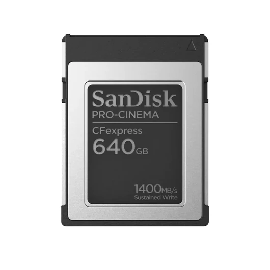 PRO-CINEMA CFEXPRESS TYPEB CARD 640GB UP TO1700MB/S 1500MB/S R/W