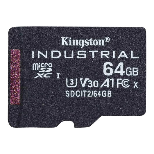 KINGSTON 64GB microSDXC Industrial C10 A1 pSLC Card Single Pack w/o Adapter